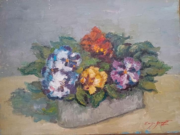 Schilderij M.VAN DEN BEMPT   "Stilleven", Antiquités & Art, Art | Peinture | Classique, Enlèvement ou Envoi