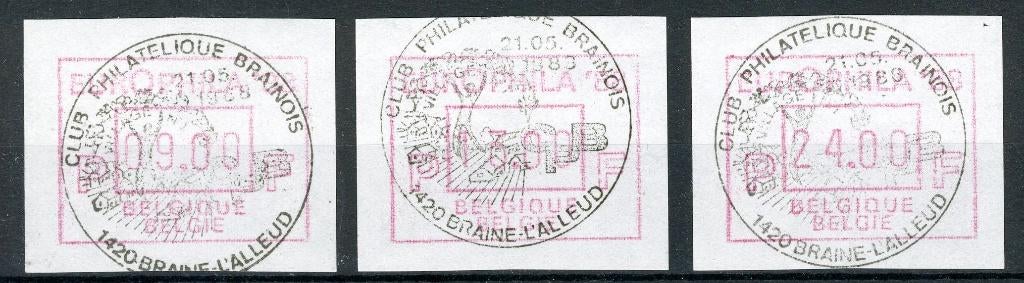 (B) ATM70 FDC 1988 - Europhila '88 Set 9-13-24 BEF, Ophalen of Verzenden, Gestempeld, 1e dag stempel, Postfris