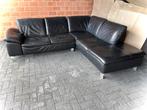 Leder hoeksalon / goede staat, Huis en Inrichting, Ophalen, Gebruikt, Leer