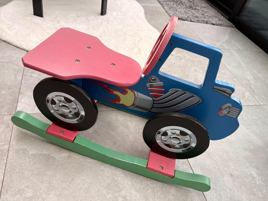 ️ Stoere Houten Schommel-Vrachtwagen, Ophalen, Gebruikt