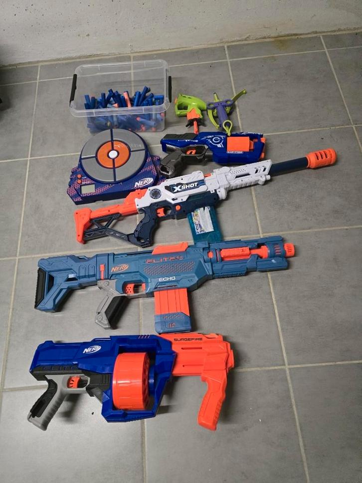 Grote Nerf & X-Shot Set - Blasters, Target & Veel Pijltjes, Enfants & Bébés, Jouets | Extérieur | Jeu d'action, Enlèvement
