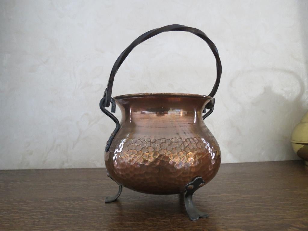 oude koper pot, Antiek en Kunst, Ophalen, Koper