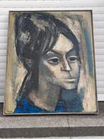 huile sur toile femme signe willy frissen, Antiek en Kunst, Ophalen of Verzenden