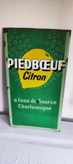 Assiette émaillée PIEDBŒUF CITRON 1948, Enlèvement ou Envoi, Utilisé, Panneau publicitaire