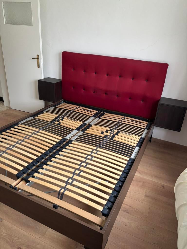 Lit double 2 personnes, Enlèvement, Comme neuf, 160 cm