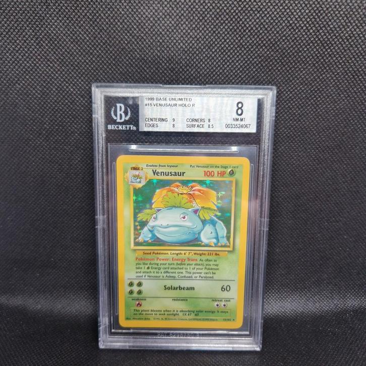 Venusaur Holo Base Unlimited BGS 8, Hobby & Loisirs créatifs, Jeux de cartes à collectionner | Pokémon, Enlèvement ou Envoi