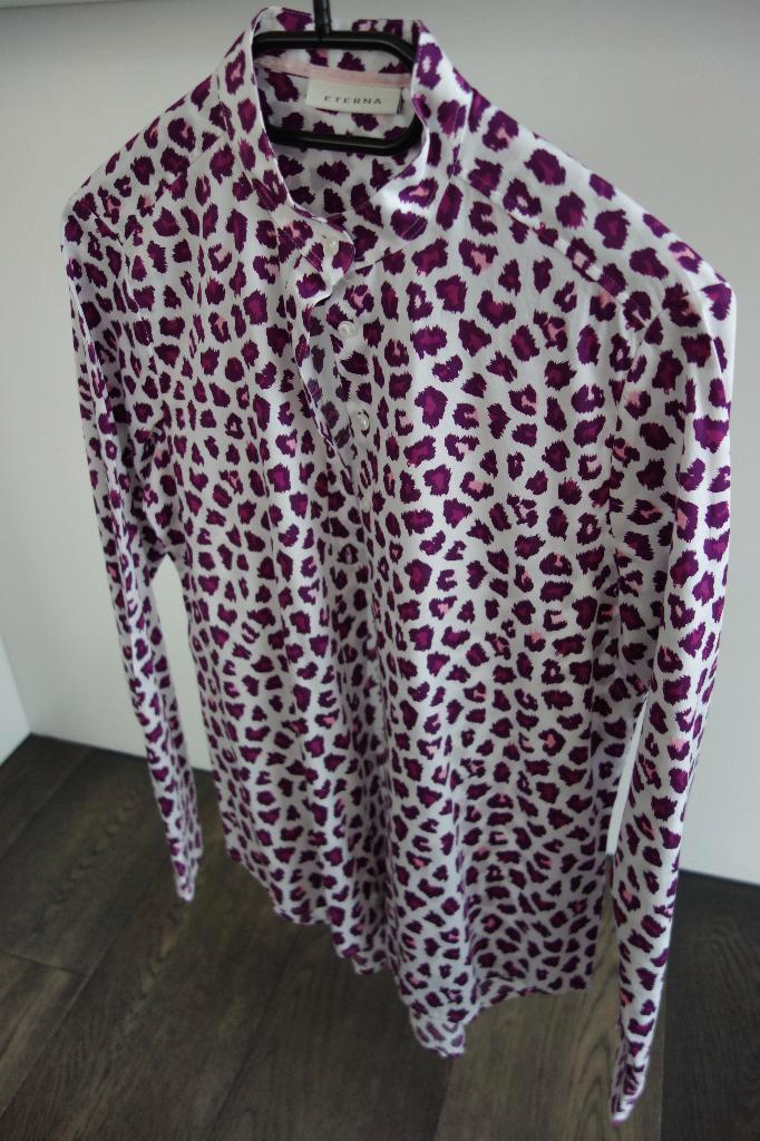 Chemisier à motifs style léopard "ETERNA", Kleding | Dames, Blouses en Tunieken, Zo goed als nieuw, Wit, Verzenden