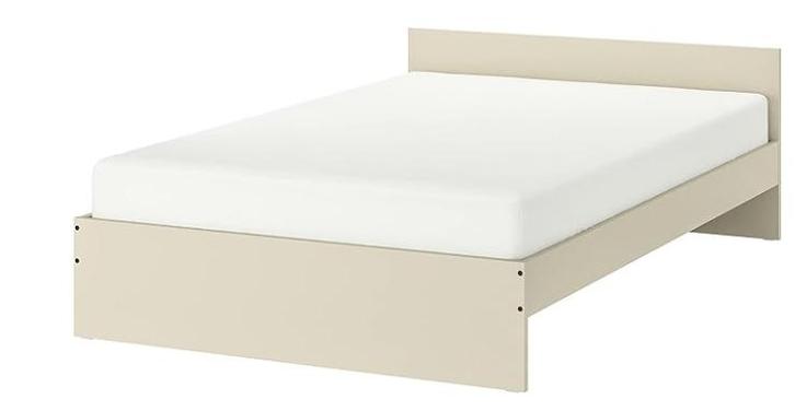 cadre de lit, Maison & Meubles, Chambre à coucher | Lits, Neuf, Deux personnes, 140 cm, 200 cm, Bois, Beige, Enlèvement