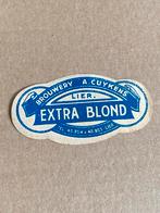 Oud bier etiket brouwerij CUYKENS te LIER, Verzamelen, Biermerken, Ophalen of Verzenden