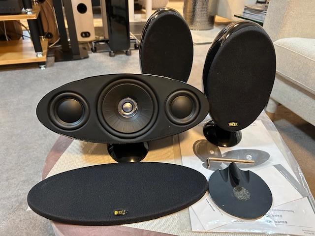 KEF HT3000 center + 2x sateliet speakers zwart, TV, Hi-fi & Vidéo, Enceintes, Utilisé, 60 à 120 watts, Autres marques, Enlèvement