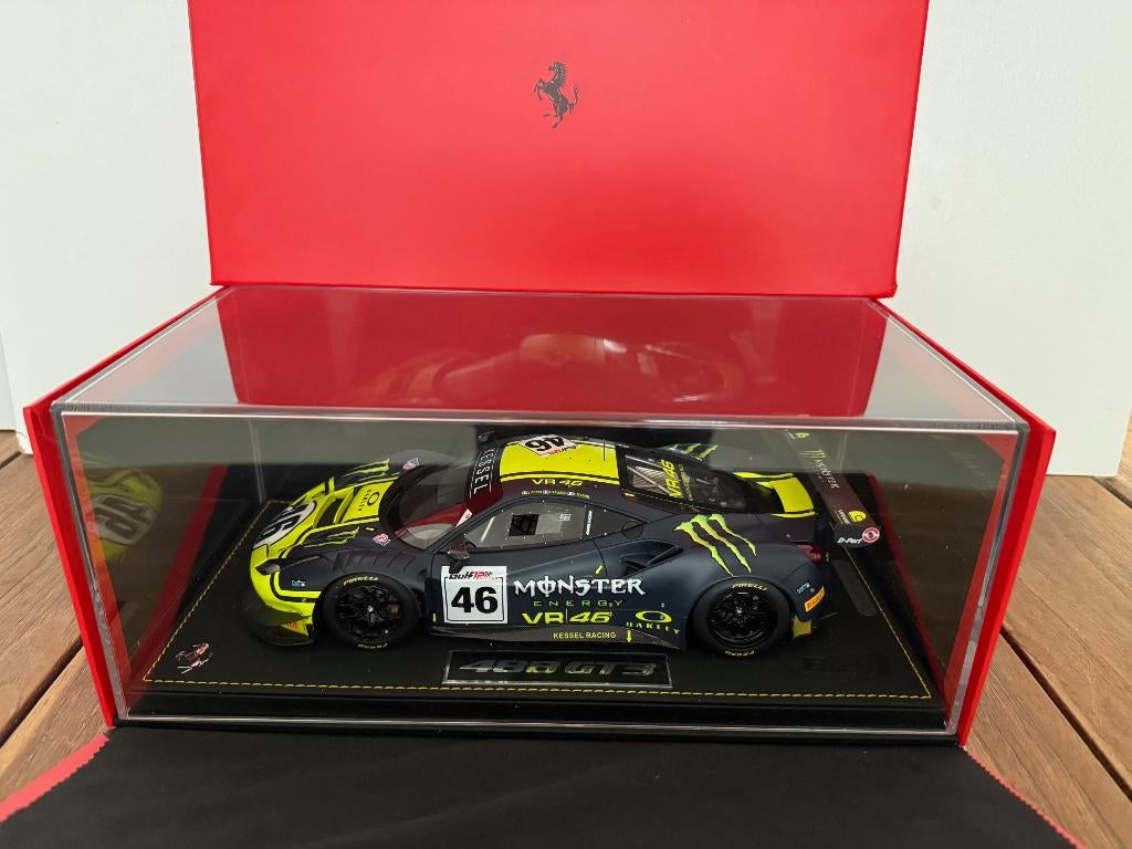BBR Ferrari 488 GT3 Valentino Rossi #46 Team Kessel, Hobby en Vrije tijd, Ophalen of Verzenden, Nieuw, Auto, Overige merken