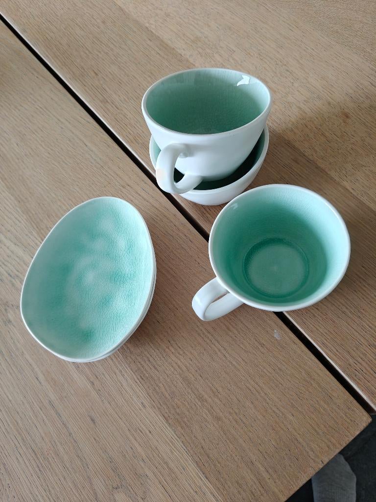 Keramieken tassen en schoteltjes, Maison & Meubles, Cuisine | Vaisselle, Comme neuf, Céramique, Enlèvement ou Envoi