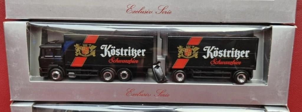 1:87 Herpa Exclusive MAN Köstritzer Schwarzbier brouwerij, Ophalen of Verzenden, Zo goed als nieuw, Bus of Vrachtwagen, Herpa
