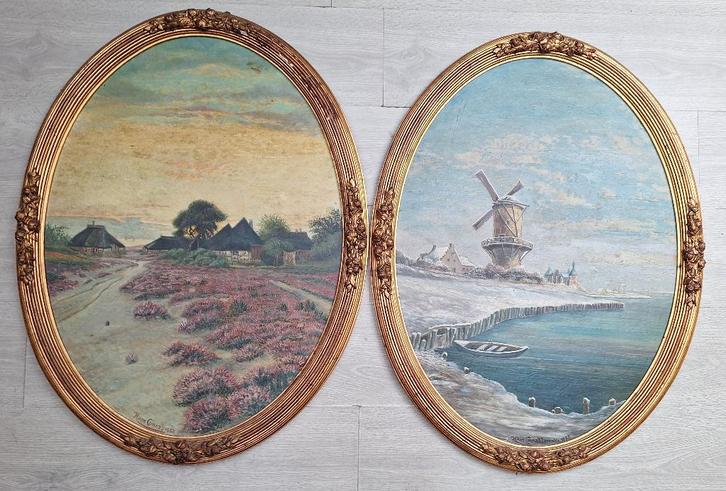 Hans Conrad 1932 Luxemburg Hollandsche Landschap, Antiek en Kunst, Kunst | Schilderijen | Klassiek, Ophalen