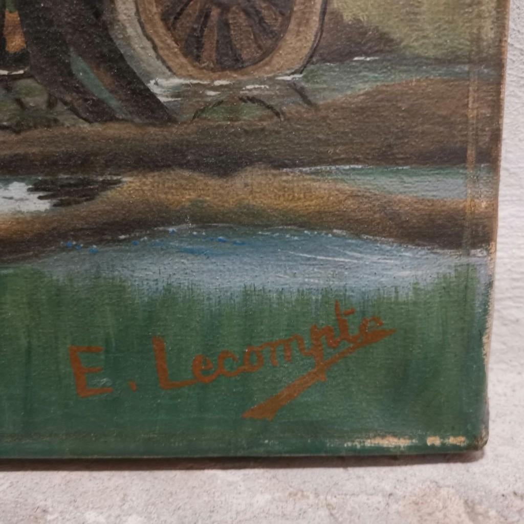 Landschap met hooikar (1930) – E. Lecompte(pseud. Magritte?), Ophalen