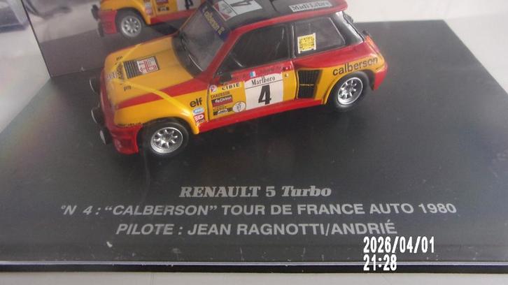 RENAULT 5 TURBO RAGNOTTI TDF AUTO 80.U.H 1/43 COM NEW, Hobby & Loisirs créatifs, Voitures miniatures | 1:43, Comme neuf, Voiture