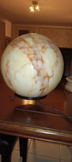Vintage art deco gemarmerde glazen lamp, Enlèvement, Comme neuf, Verre, Art Deco