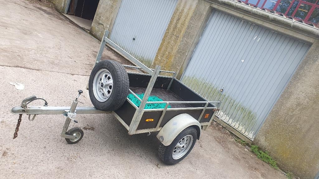 Remorque simple essieux 750kg 1,60cm/1,m, Enlèvement ou Envoi, Comme neuf