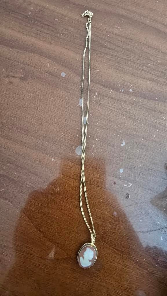 Antiek dames ketting goud 18k, Handtassen en Accessoires, Kettingen, Ophalen of Verzenden, Goud, Goud