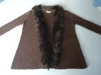 Vest met Pelskraag Odemai, Kleding | Dames, Bruin, Ophalen of Verzenden, Zo goed als nieuw, Maat 36 (S)