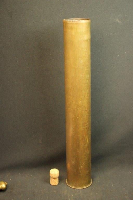 WO2 Belgische 75mm lang AA huls LEEG, Collections, Enlèvement ou Envoi