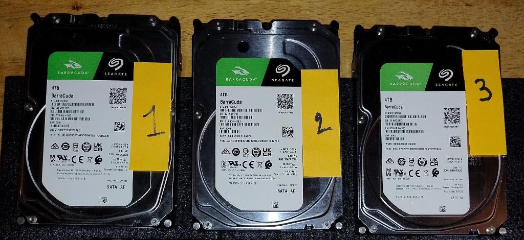 Disques dur HDD Seagate Barracuda 3,5" de 4 TO, Computers en Software, Harde schijven, Ophalen, Intern, 4 TO, Zo goed als nieuw