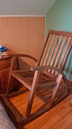 Rocking chair en teck, Maison & Meubles, 75 à 100 cm, Contemporain pour jardin ou intérieur, Enlèvement, Utilisé