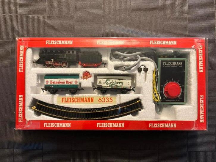 Fleischmann 6353 startset (1973), Hobby en Vrije tijd, Modeltreinen | H0, Gebruikt, Treinset, Gelijkstroom, Fleischmann, Analoog