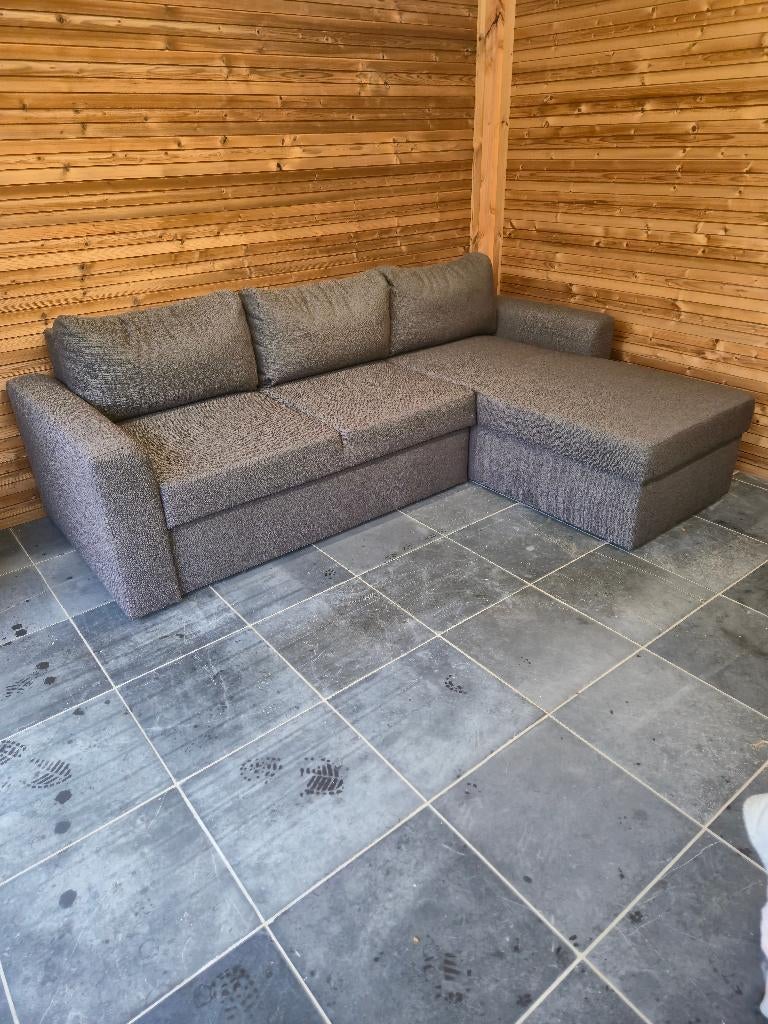 Slaapzetel met opbergruimte grijs in nieuwstaat, Ophalen, Zo goed als nieuw, Grijs