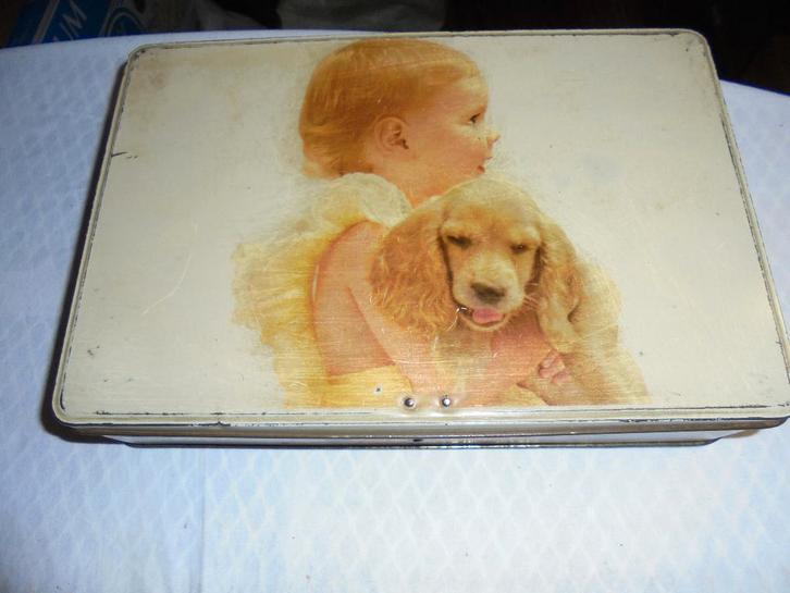 Vintage blik Jacques Superchoclat, Collections, Boîte en métal, Utilisé, Autre, Autres marques, Enlèvement ou Envoi