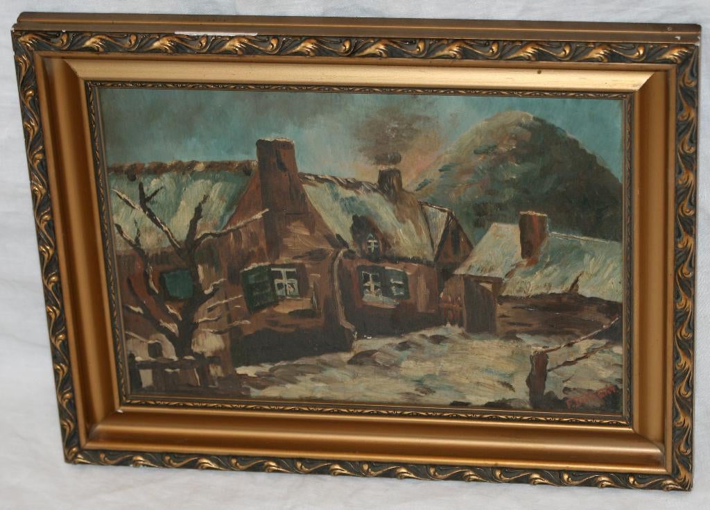 Schilderij Olie op paneel, ongesigneerd, Antiek en Kunst, Ophalen of Verzenden