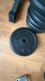 Rubber gietijzer schijven van 5 kg, Sport en Fitness, Ophalen, Zo goed als nieuw