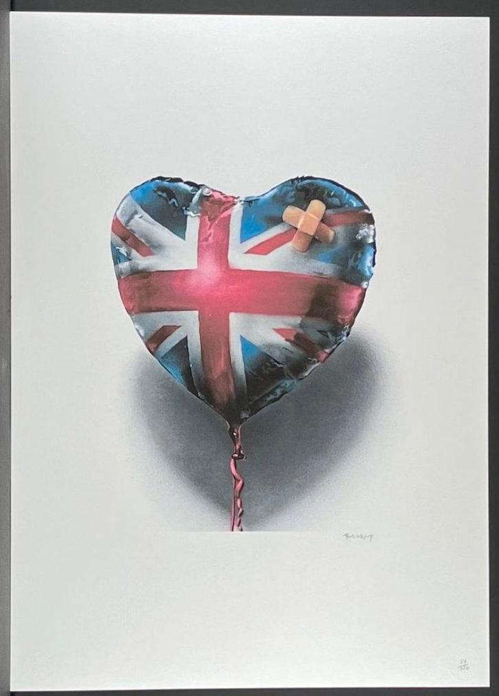 Banksy - Injured Union Jack, Antiek en Kunst, Kunst | Litho's en Zeefdrukken, Ophalen of Verzenden