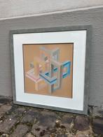 Kleurtekening van modernistische compositie, Antiek en Kunst, Kunst | Schilderijen | Modern, Ophalen