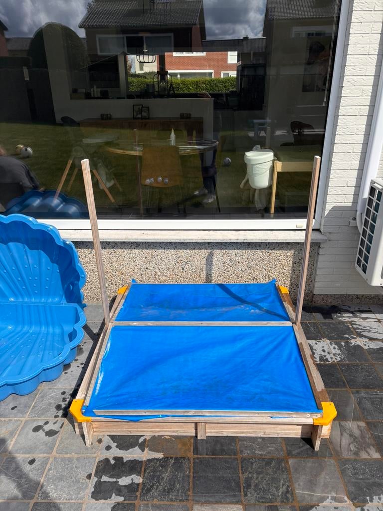 Zandbak maar 2 keer gebruikt, Kinderen en Baby's, Speelgoed | Buiten | Zandbakken, Ophalen, Zo goed als nieuw