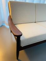 Vintage zetels 3 + 1 met nieuwe kussens en bekleding, Antiek en Kunst, Ophalen