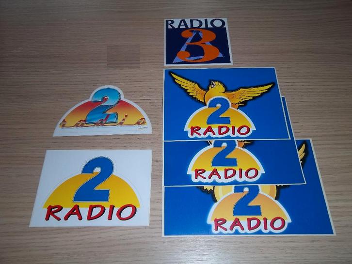 Radio 2 – Radio 3 – 6 verschillende stickers, Verzamelen, Stickers, Nieuw, Film, Tv of Omroep, Ophalen of Verzenden