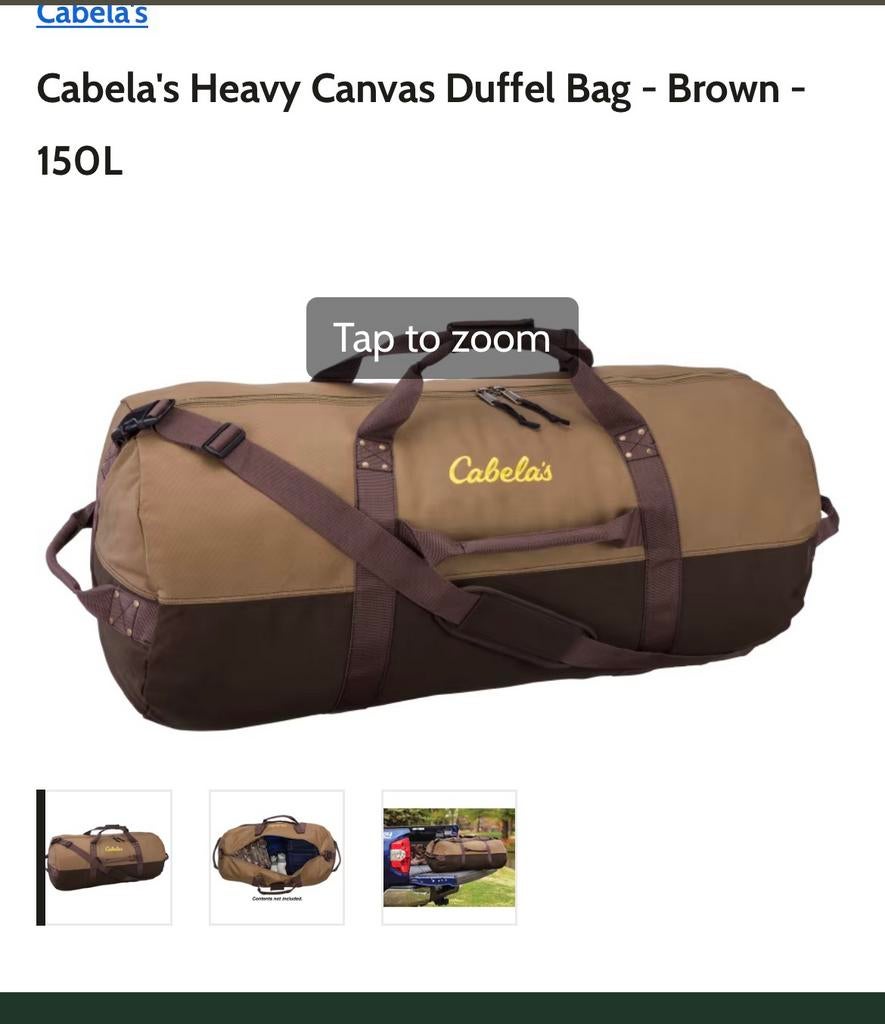 Grote Duffelbag- Reiszak- Cabelaidms, Ophalen, Zo goed als nieuw