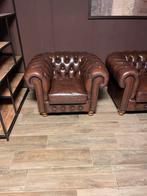 Chesterfields zetels (3), Ophalen, Zo goed als nieuw, Eenpersoons, Leer