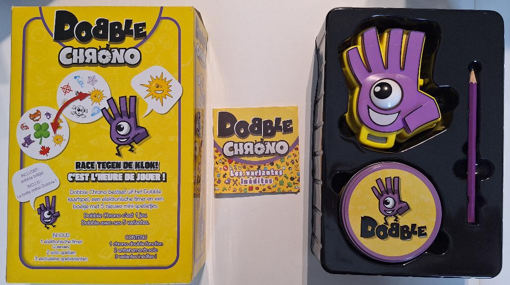 Dobble Chrono, Hobby & Loisirs créatifs, Jeux de société | Jeux de cartes, Trois ou quatre joueurs, Enlèvement ou Envoi, Comme neuf