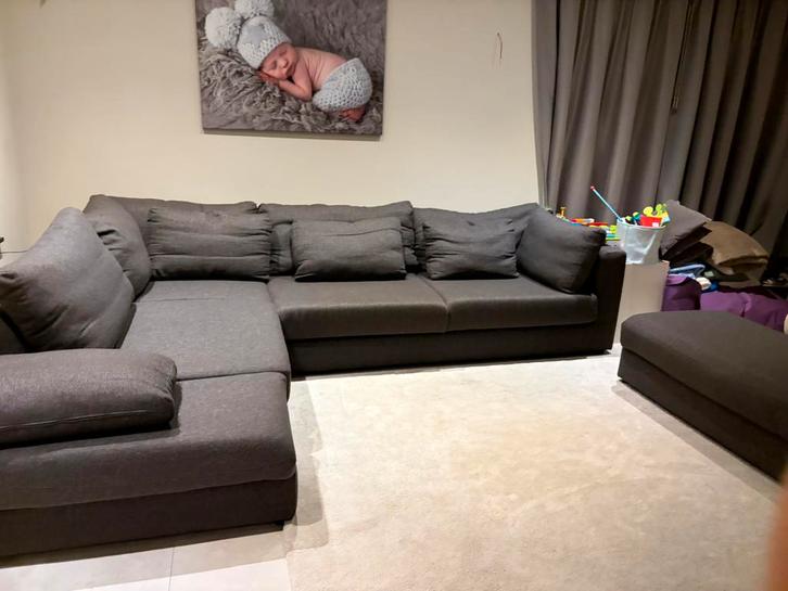 Hoeksalon in zeer goede staat, Huis en Inrichting, Zetels | Complete zithoeken, Zo goed als nieuw, Stof, Ophalen