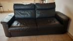 Ikea - Zwarte lederen zetelbed, Ophalen, Gebruikt, Driepersoons, Elegant