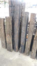 Houten Bielzen, verschillende lengtes, Doe-het-zelf en Bouw, Hout en Planken, Gebruikt, Eiken, 50 mm of meer, Balk