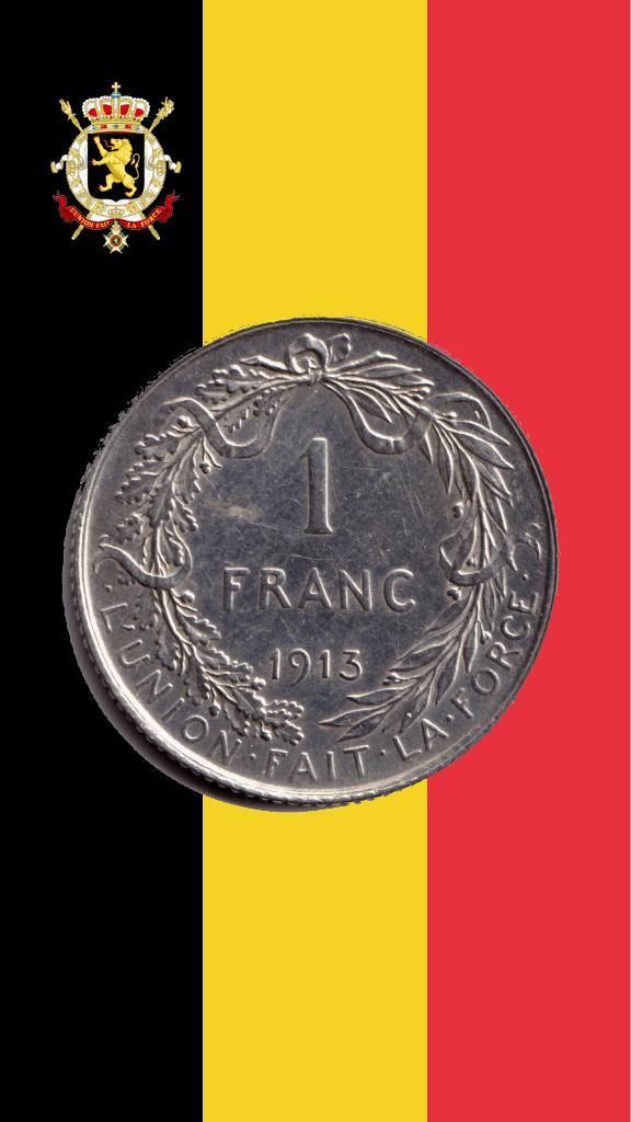 1 franc 1913 FR - Albert I (qualité), Timbres & Monnaies, Monnaies | Belgique, Monnaie en vrac, Argent, Argent, Envoi