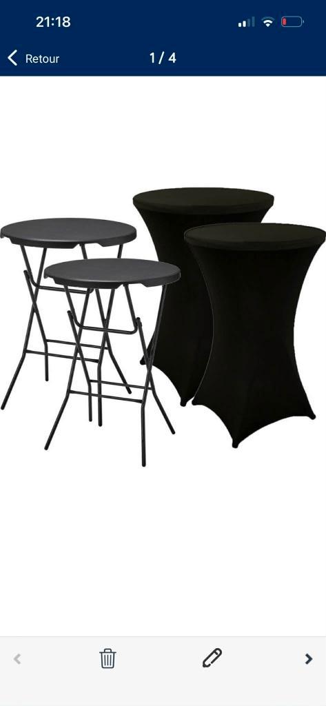 Mange-debout à louer (9 euros/table par jour), Maison & Meubles, Tables | Tables mange-debout, Comme neuf, Enlèvement