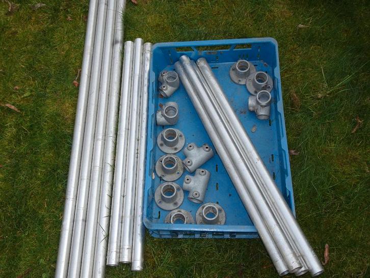 Alu steigerbuizen 33 mm, Doe-het-zelf en Bouw, Steigers, Gebruikt, Ophalen