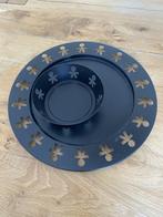 Zwart dienblad en schaaltje Alessi, Ophalen of Verzenden, Gebruikt, Rond, Overige materialen