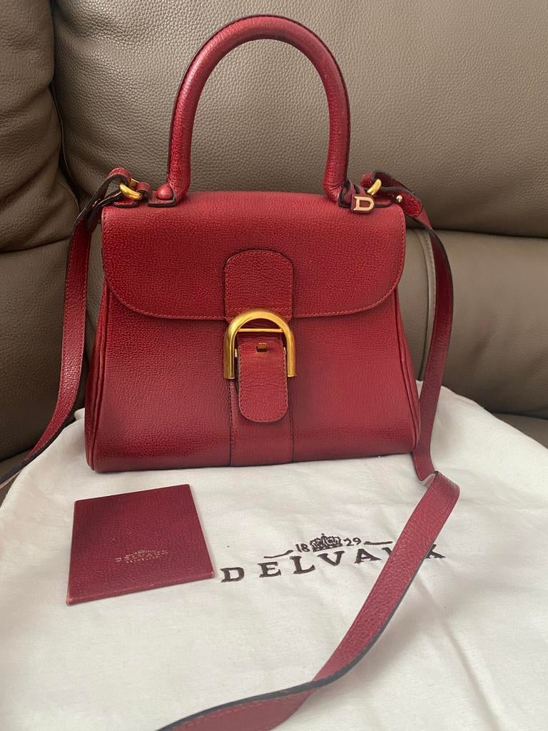Sac à main avec bandoulière Delvaux Brillant PM rouge, Bijoux, Sacs & Beauté, Sacs | Sacs Femme, Comme neuf, Sac à main, Rouge