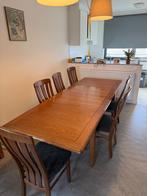 Massief eiken tafel, Huis en Inrichting, Tafels | Eettafels, Ophalen, Gebruikt, Eikenhout, 50 tot 100 cm