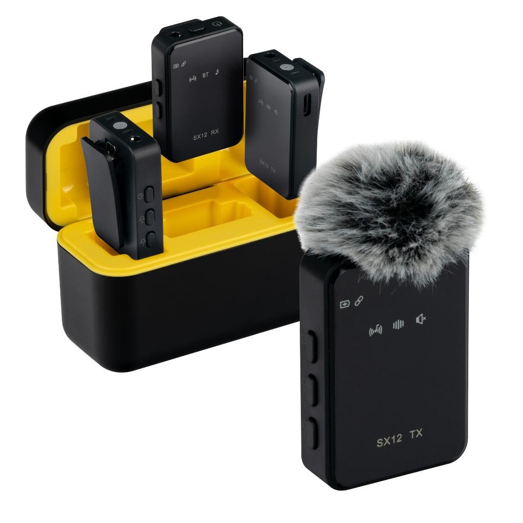 Professionele draadloze lavalier microfoonset met oplaadcase, Verzenden, Nieuw